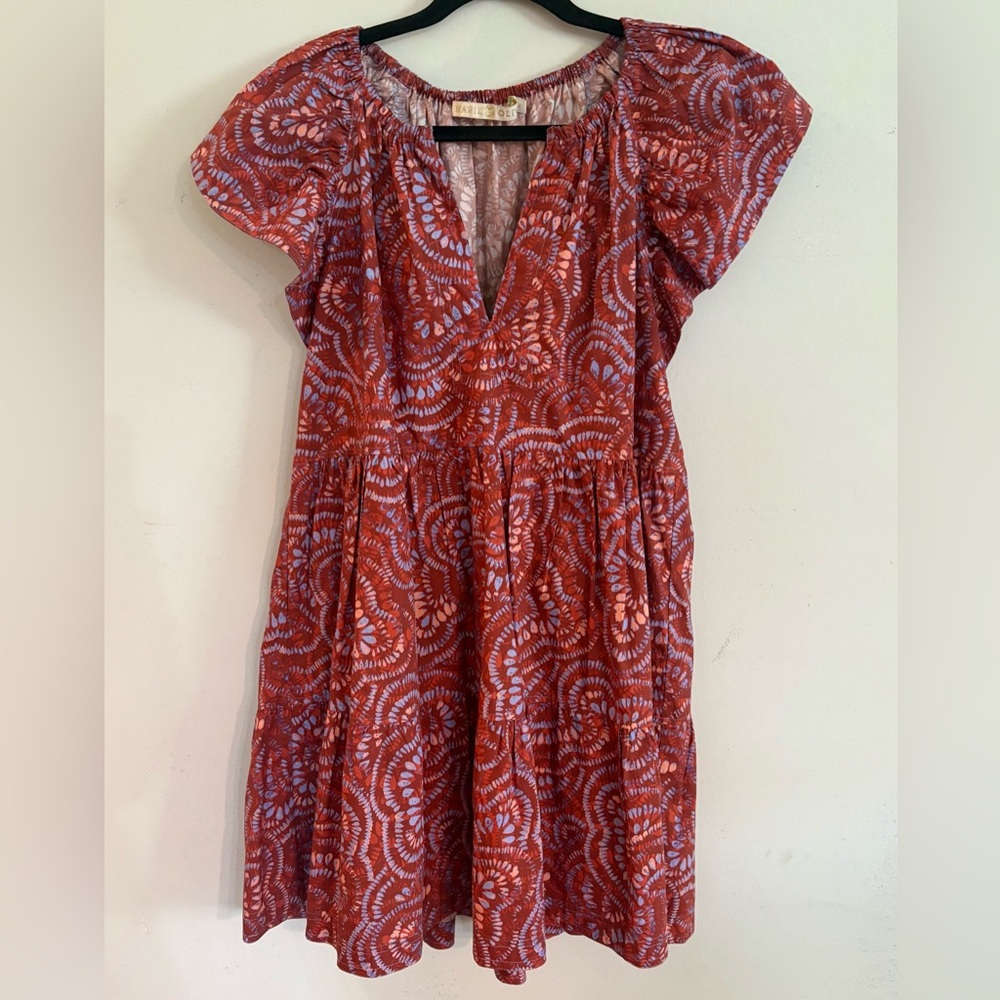 Marie Oliver, Greta Minidress in Cranberry Burst, Size S